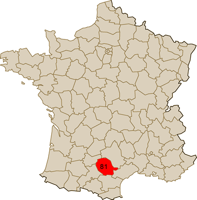 Dpartement N81
Carte Tarn 81