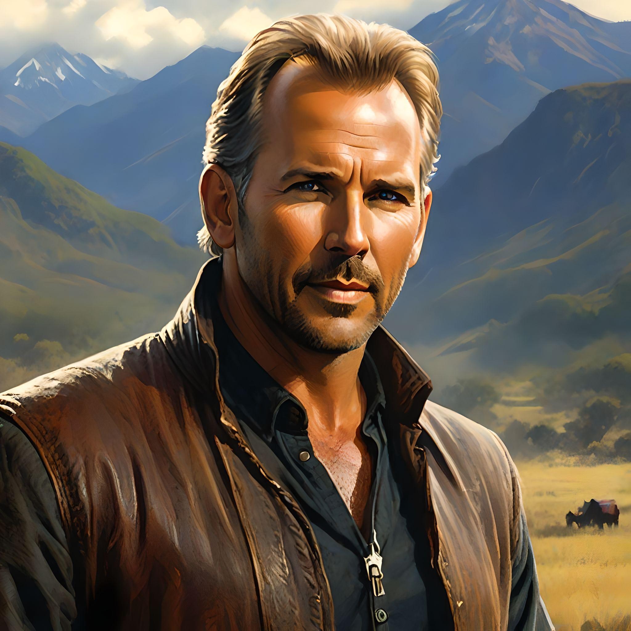 Illustration 1 kevin-costner via #jennifer #lopez #kevin #kevin #costner