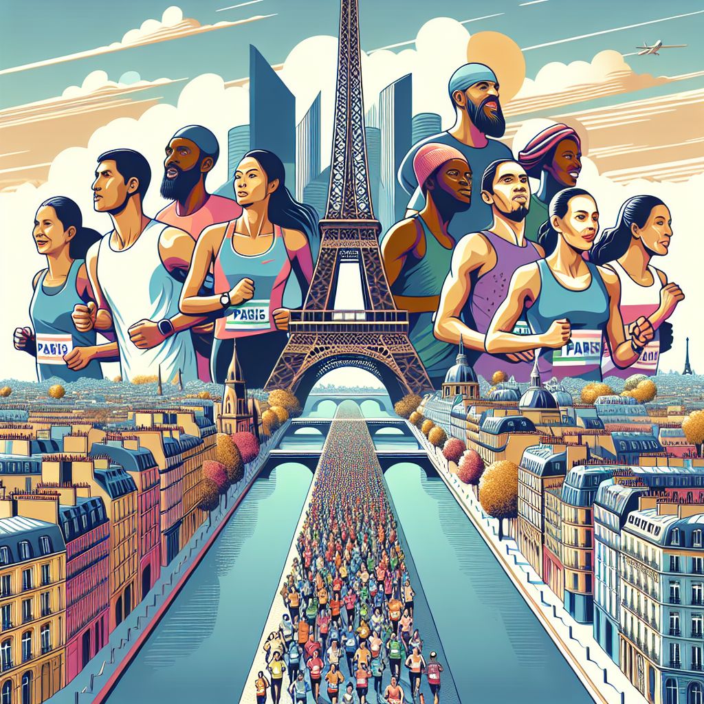 Illustration 1 marathon-de-paris via #marathon #paris #sports #sports #jour