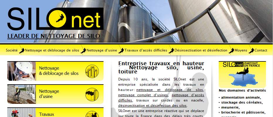 Annuaire pays-de-la-loire vers le site Silonet, Dsinfection Silo Toiture Charpente Accs Difficile 
