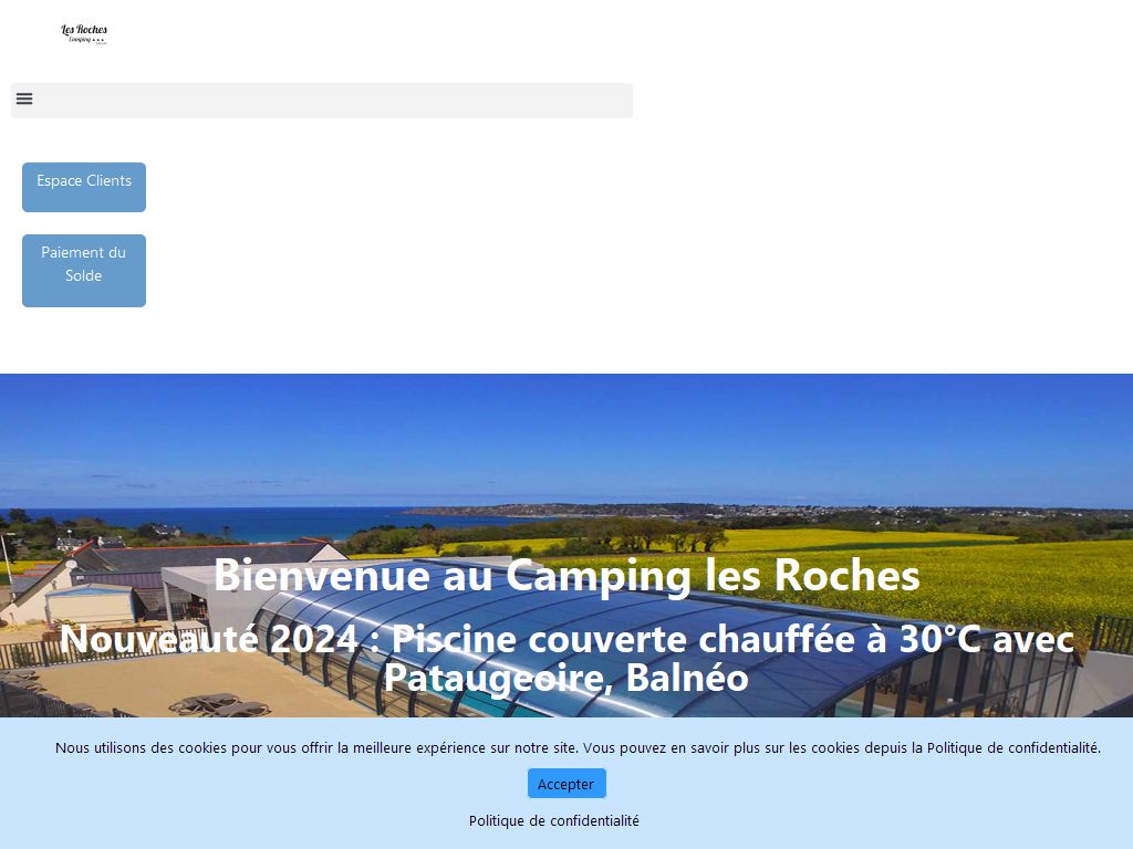 Annuaire bretagne vers le site Camping-Les-Roches - Louer un Mobil-home en Bretagne 