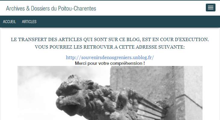 Annuaire poitou-charentes vers le site Archives et Histoire du Poitou-charentes, les dossiers 