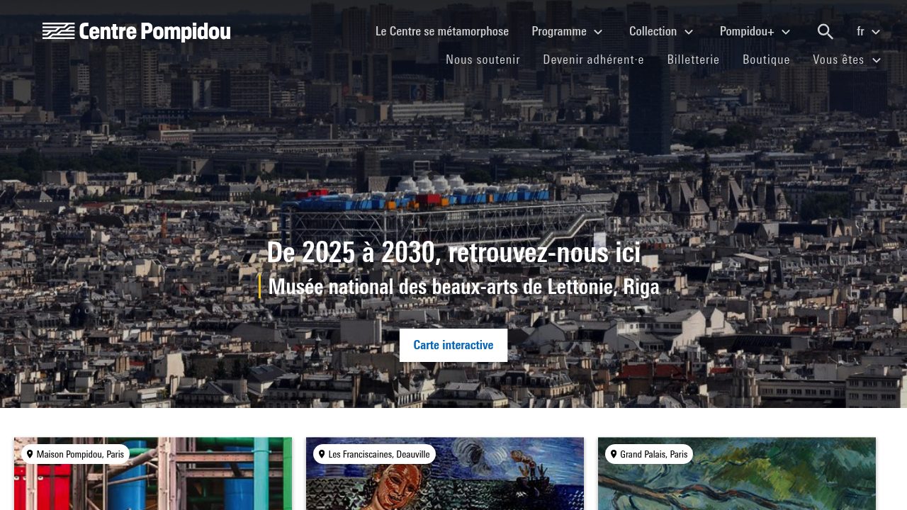 Aperçu du site Centre Pompidou