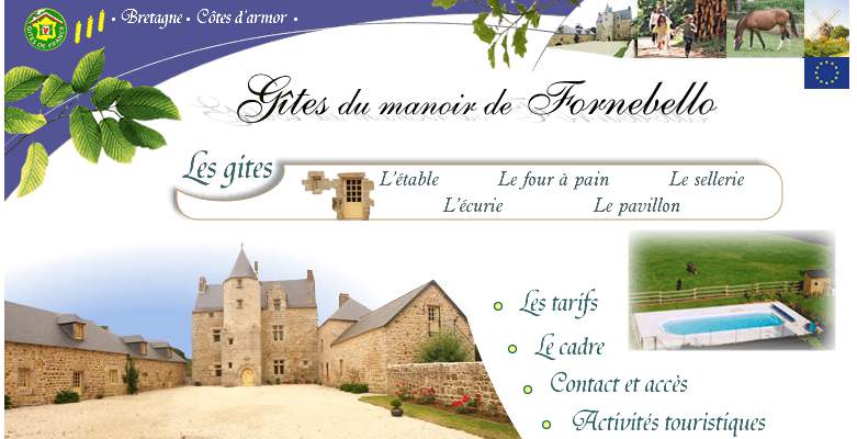 Annuaire bretagne vers le site Location Gte cottage Ctes d Armor, Manoir de Fornebello 