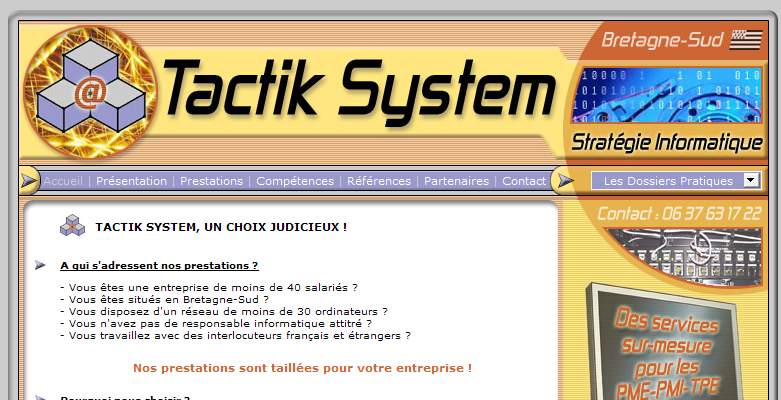 Annuaire bretagne vers le site Prestataire ind�pendant informatique et industrie 