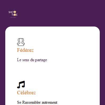 Annuaire pays-de-la-loire vers le site Show Time Crateur de vos vnements, Communication 