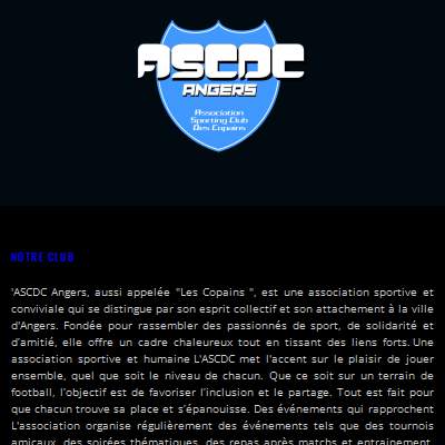 Annuaire pays-de-la-loire vers le site ASCDC Football - Association Football Club Des Copains 