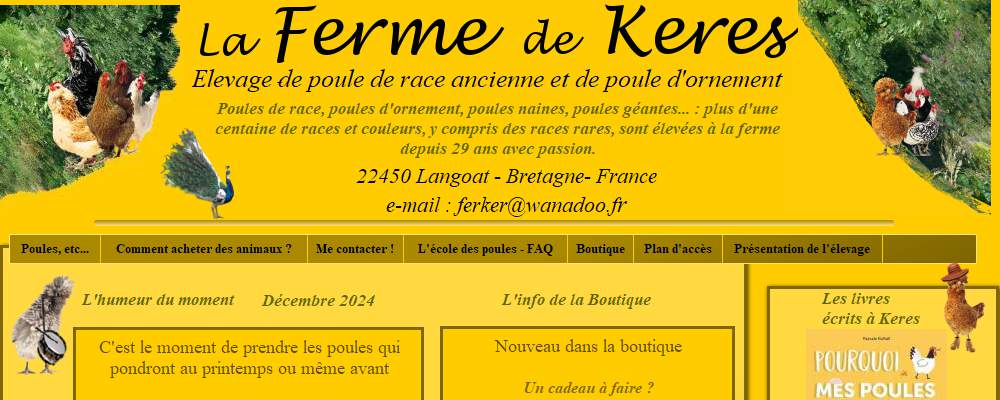Annuaire bretagne vers le site Elevage de Volailles Races Anciennes et Ornementales 