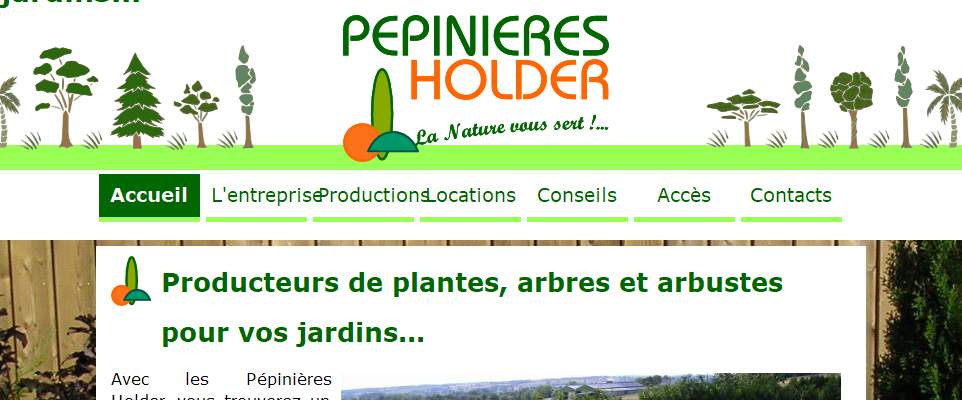 Annuaire bretagne vers le site Producteurs de Plantes - Ppinires Holder - St M herv (35) 