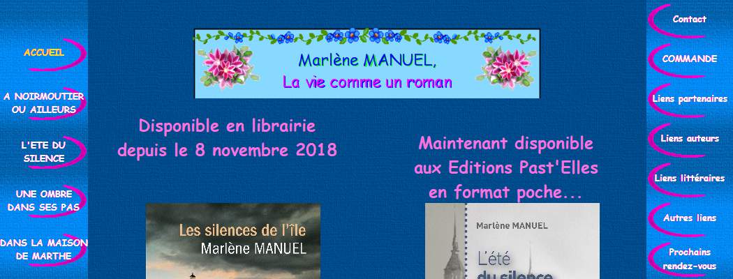 Annuaire pays-de-la-loire vers le site Marlne Manuel - Romancire - le de Noirmoutier 