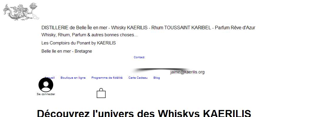 Annuaire bretagne vers le site Kaerilis Bell isle Single Malt Whisky, Distillerie, Boutique 