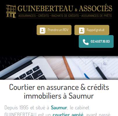 Annuaire pays-de-la-loire vers le site Courtier en Pr�t Immobilier et Assurances - Guineberteau 