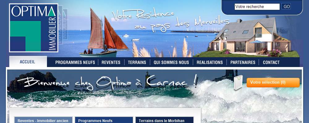 Annuaire bretagne vers le site Optima Immobilier, Construction de Villa dans le Morbihan 