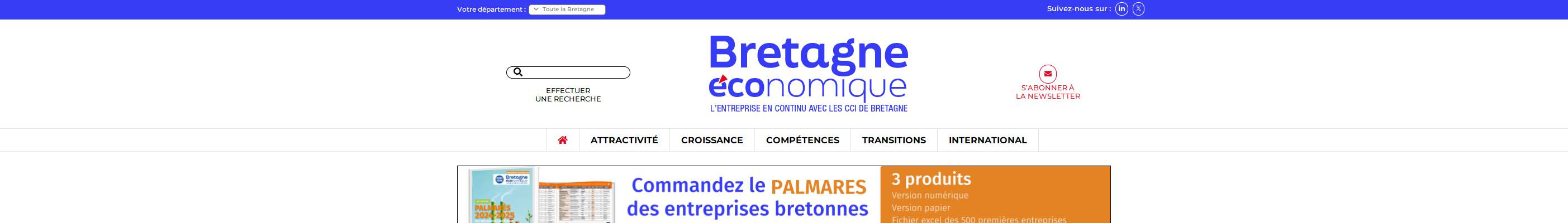 Annuaire bretagne vers le site Bretagne Economique, le Magazine des Entreprises Bretonnes 