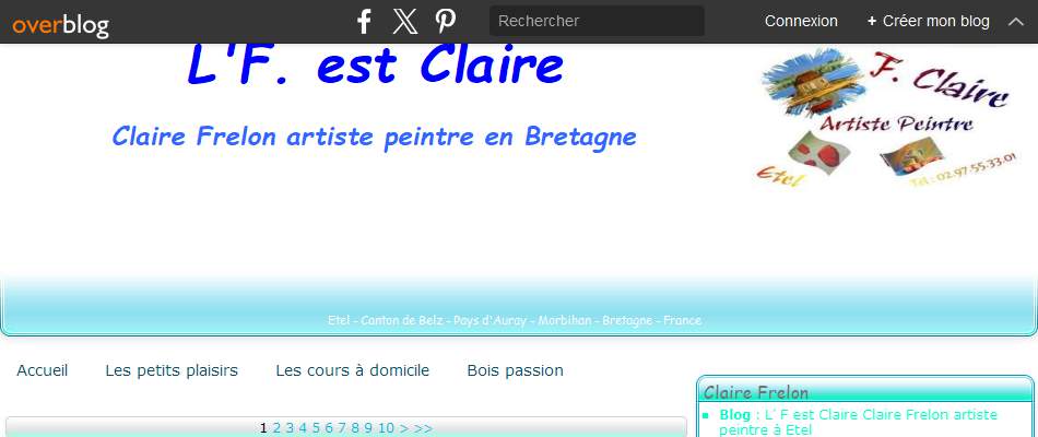Annuaire bretagne vers le site LF Est Claire, Artiste Peintre, pastel, aquarelle, acrylique 