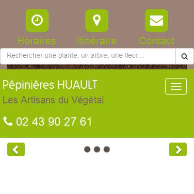 Annuaire pays-de-la-loire vers le site P�pini�res Huault entre Laval et le Mans, Boutique Catalogue 