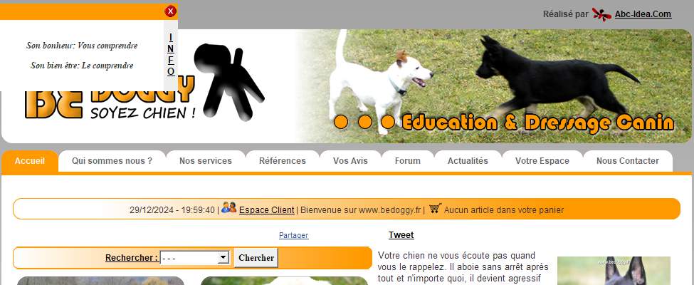 Annuaire haute-normandie vers le site Service Canin Educateur Dresseur Compotementaliste Chien 