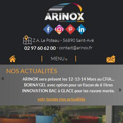 Annuaire bretagne vers le site ARINOX fabrication sur mesure des quipements en inox 
