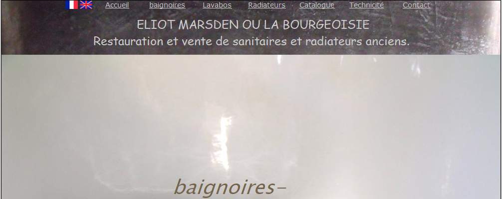 Annuaire pays-de-la-loire vers le site Baignoires anciennes proposes par Eliot Marsden 